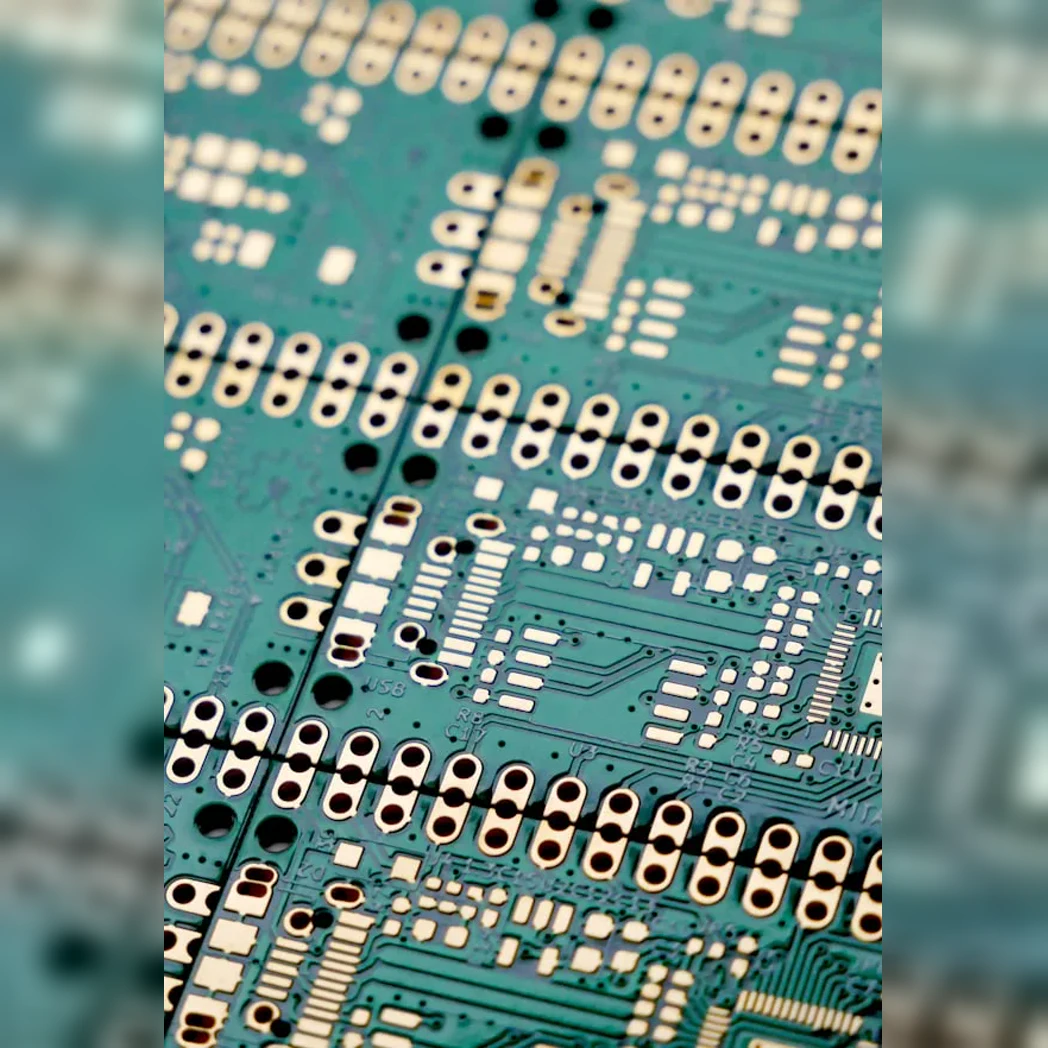 Printed circuit board close-up representing embedded electronics integration and low-level hardware communication.
