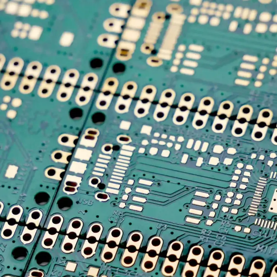Circuit-board close-up representing technical depth behind SaaS product integrations and connected systems.
